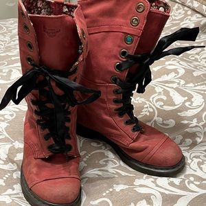 Red Doc Marten Triumph Boots